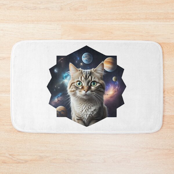 Item preview, Celestial Cat with Planets designed and sold by Qlutique.