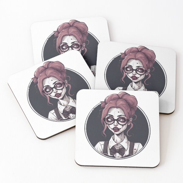 Item preview, red head nerdy zombie girl designed and sold by DarkHues.