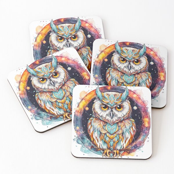 Item preview, Nocturnal Majesty: Owl in his Mystical Halo designed and sold by Aurorartsprint.