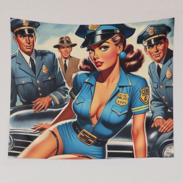 Item preview, Hot Police Girl designed and sold by PulpVintage.