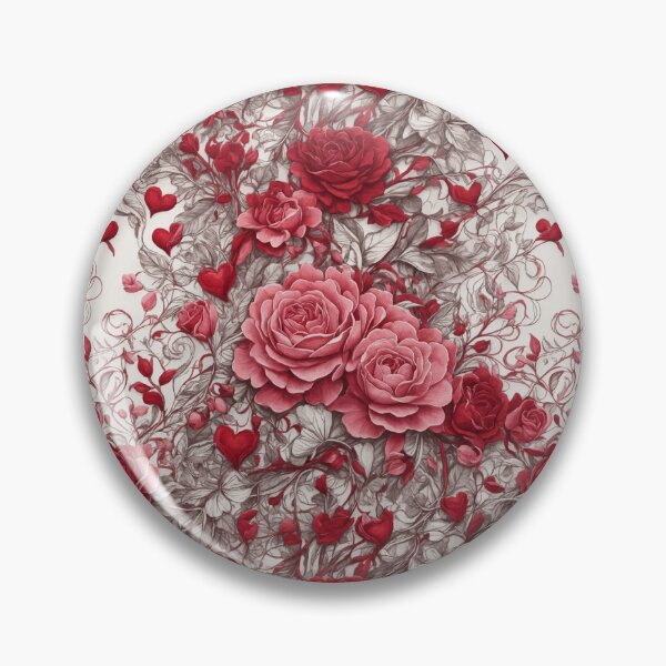 Artikelvorschau, Nahtloses Blumenmuster mit rosa und herzförmigen Valentinsgrüßen entworfen und verkauft von PaxtonProjects.