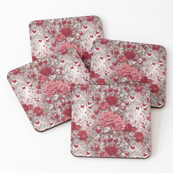 Item preview, Pink and Hearts Valentines Floral Seamless Pattern designed and sold by PaxtonProjects.
