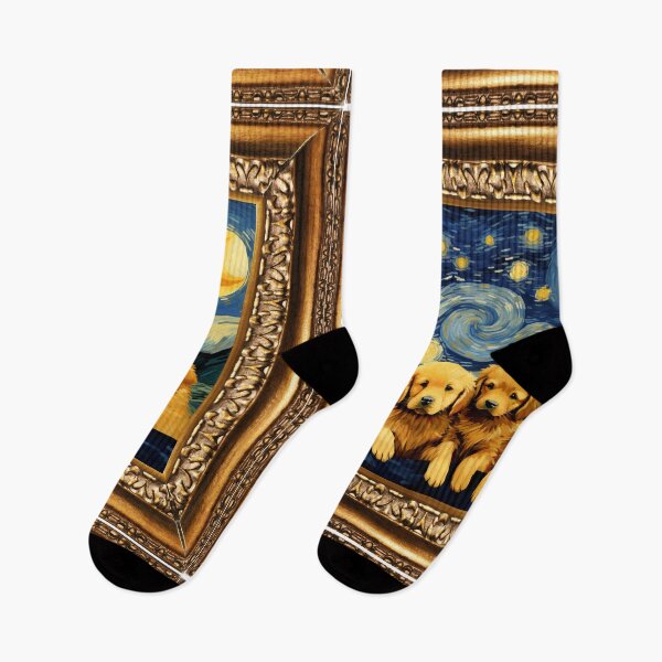 Item preview, Van gogh Starry Night Golden Retriever designed and sold by Vangoholic.