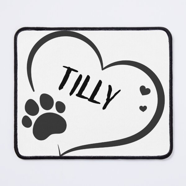 Item preview, Tilly pet dog or cat name in a heart with a paw, great gift for dog or cat owners designed and sold by OCS1337.