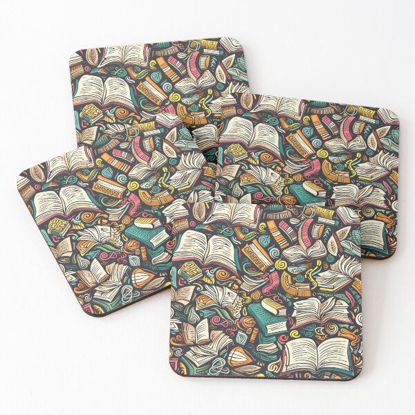 Item preview, Book Aesthetic, Abstract Doodle Books Pattern designed and sold by Desfix.