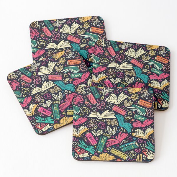 Item preview, Book Aesthetic, Abstract Doodle Books Pattern designed and sold by Desfix.