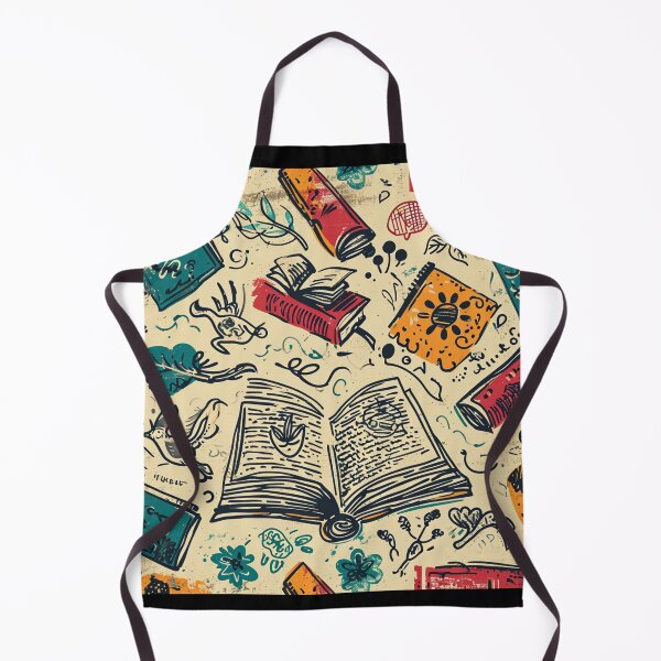 Item preview, Book Aesthetic, Abstract Doodle Books Pattern designed and sold by Desfix.