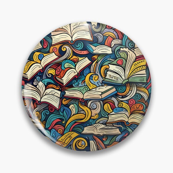 Item preview, Book Aesthetic, Abstract Doodle Books Pattern designed and sold by Desfix.