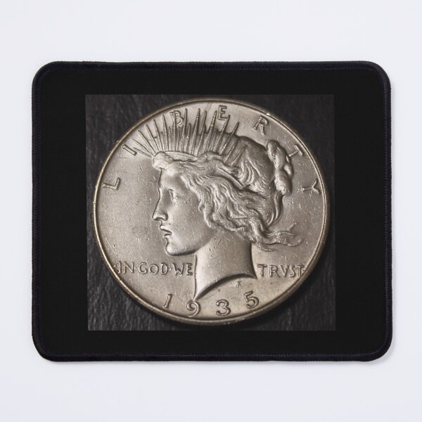 Item preview, 1935 S Peace Dollar 90% Silver Cleaned AU Marks  designed and sold by coinsxcrochet.