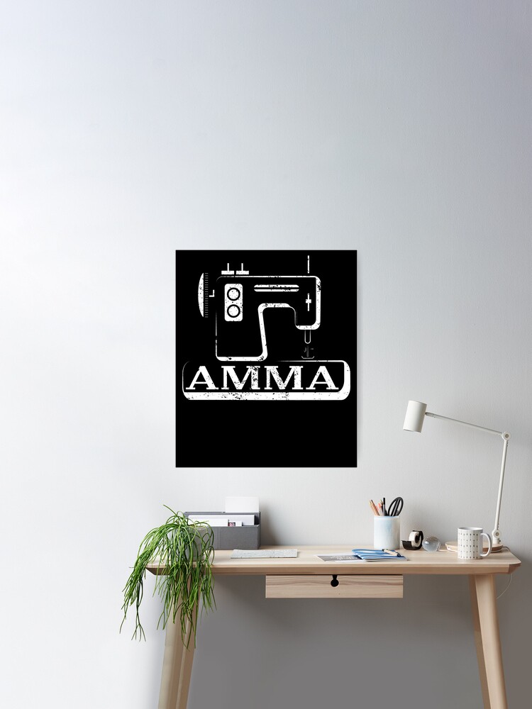 Amma Iceland Grandma Shirt T Shirt Sew Machine Poster for Sale by shoppzee