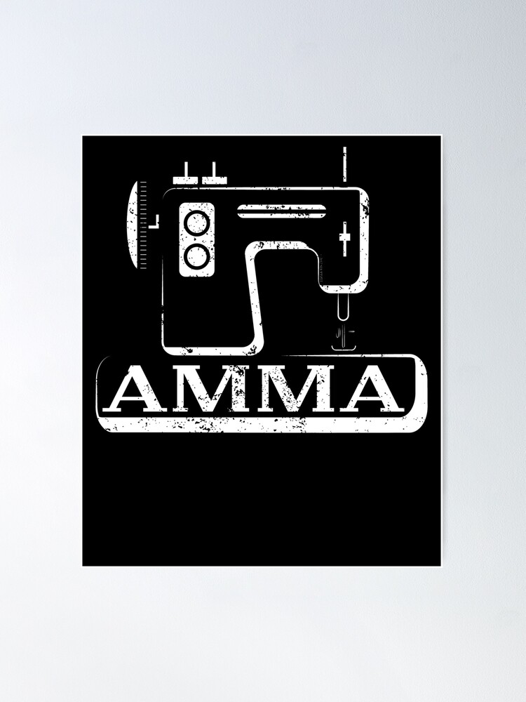 Amma Iceland Grandma Shirt T Shirt Sew Machine Poster for Sale by shoppzee