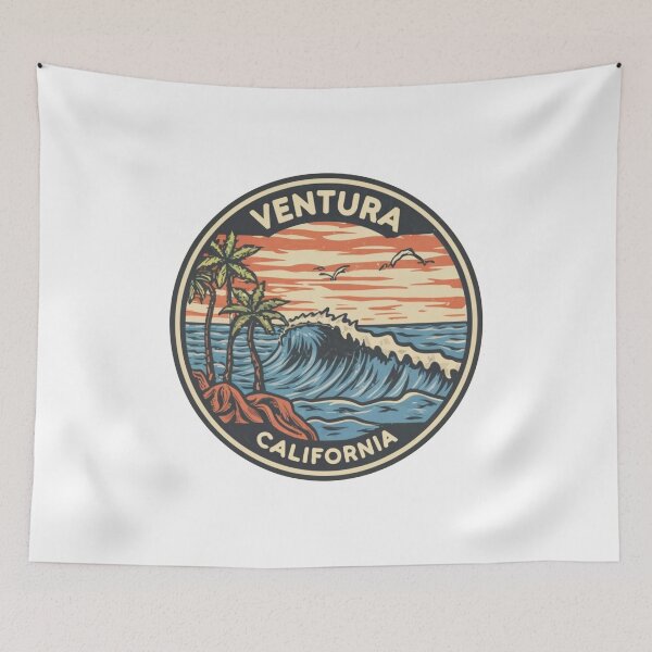 Item preview, Ventura, California | Waves, seagulls and peace designed and sold by CircinusStore.