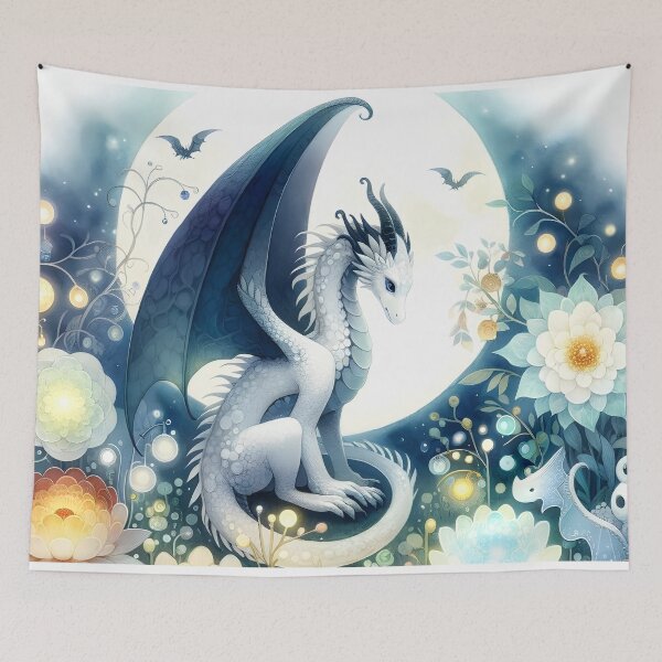 Item preview, Moonlit Garden and Whimsical Dragon designed and sold by KNAA.
