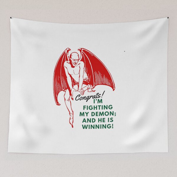 Item preview, Battling My Demons: A Devil's Congratulatory Struggle designed and sold by the-x-designs.