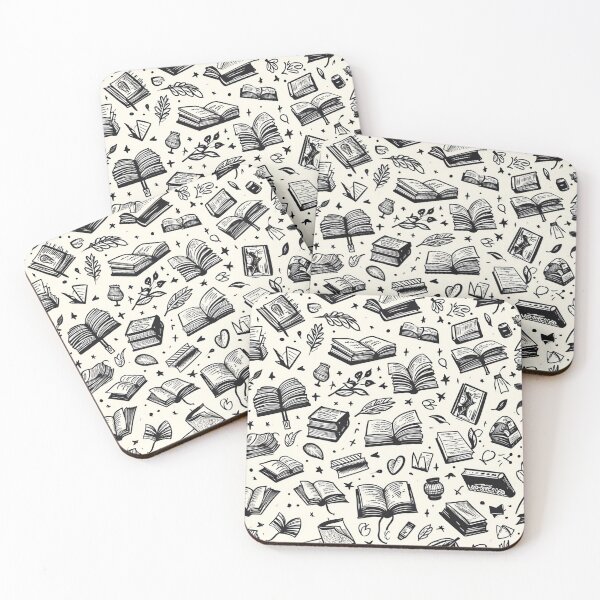 Item preview, Book Aesthetic, Abstract Doodle Books Pattern designed and sold by Desfix.