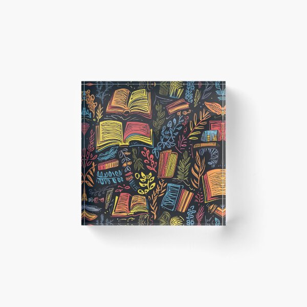 Item preview, Book Aesthetic, Abstract Doodle Books Pattern designed and sold by Desfix.