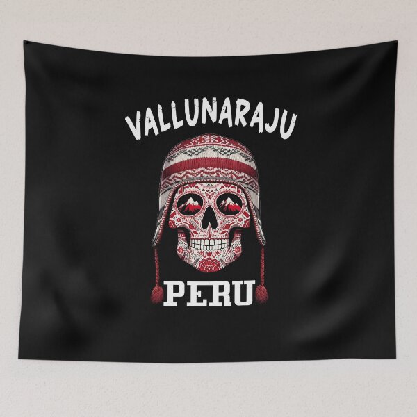 Item preview, 2024 Peruvian Sugar Skull Artistic Graphic Dia de los Muertos Flag designed and sold by SambaStyles.