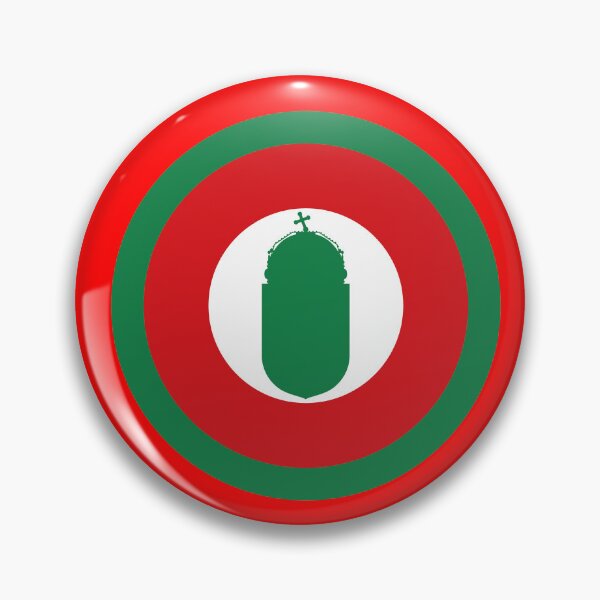 Item preview, Magyarok Magyars Hungary Nemzeti Tizenegy Retro red white and green mod roundel designed and sold by ModSupporters.