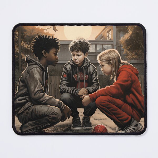 Item preview, Childhood Friends Playing Ball Together designed and sold by VivaIconicPrint.