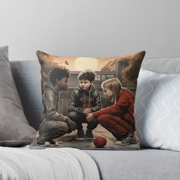 Item preview, Childhood Friends Playing Ball Together designed and sold by VivaIconicPrint.