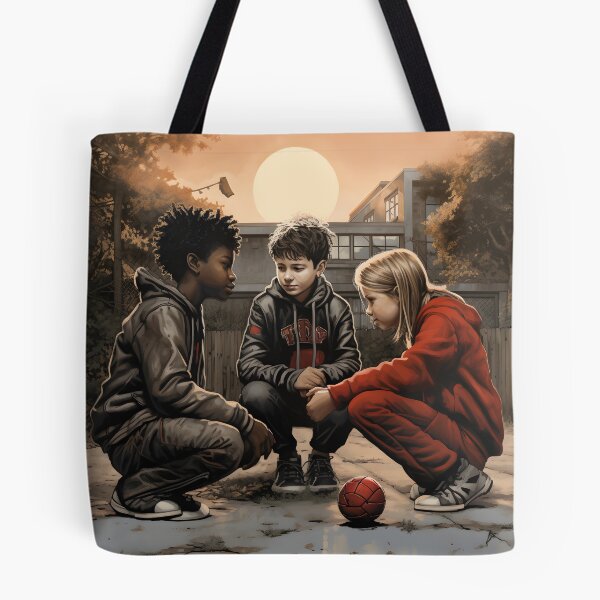 Item preview, Childhood Friends Playing Ball Together designed and sold by VivaIconicPrint.