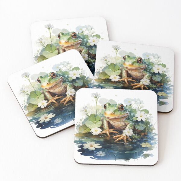 Item preview, Tranquil Frog on Lilly Pad Watercolor Art designed and sold by SellingWSarah17.