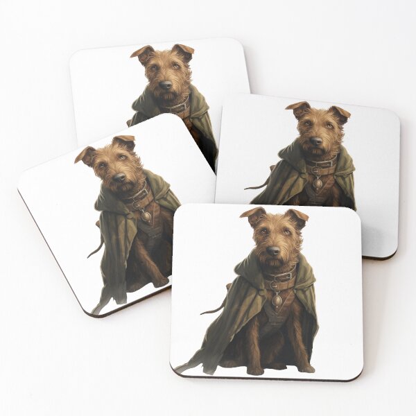 Item preview, Medieval Irish Terrier in her cape designed and sold by liana campbell.