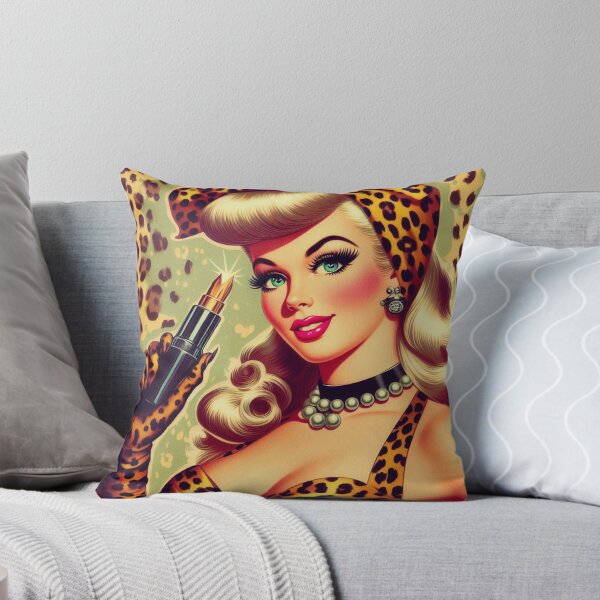 Item preview, Vintage Leopard Print Girl designed and sold by PulpVintage.