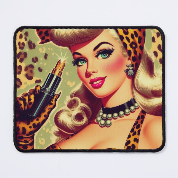 Item preview, Vintage Leopard Print Girl designed and sold by PulpVintage.