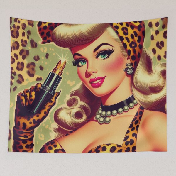 Item preview, Vintage Leopard Print Girl designed and sold by PulpVintage.