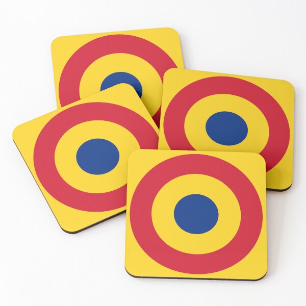 Item preview, Romania România Retro red gold and blue mod roundel designed and sold by ModSupporters.