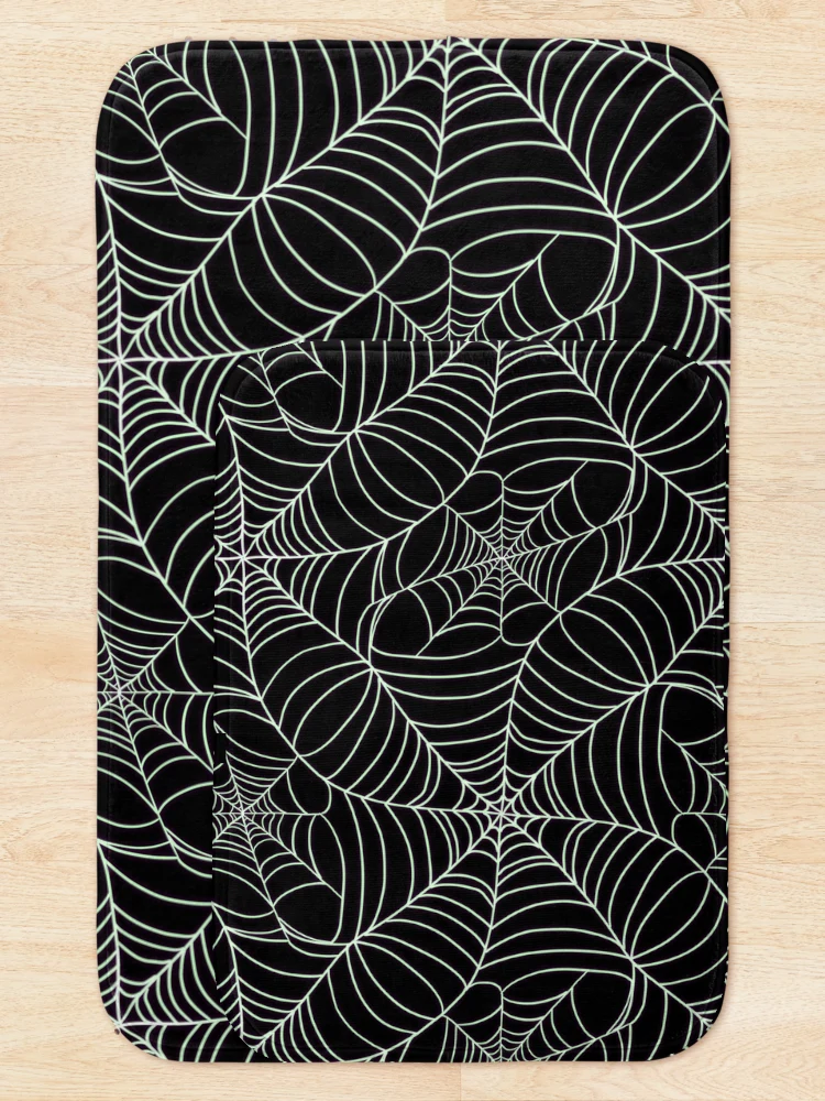 Thumbnail 5 of 6, Bath Mat, Spider web pattern #2 designed and sold by Patternifly.