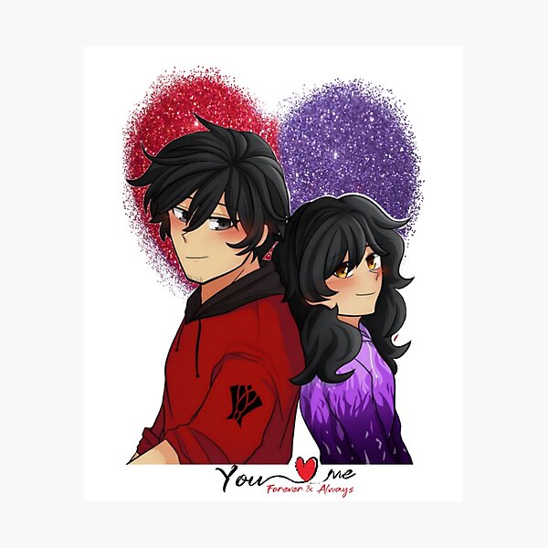 Item preview, Aaron & Aphmau :Heartfelt Harmony designed and sold by PrintopiaHaven.