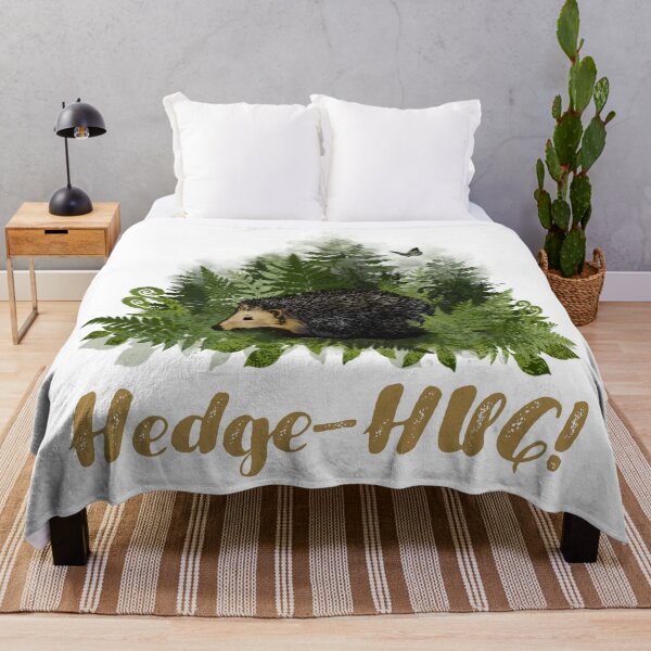 Item preview, Hedge-hug! Cute hedgehog with butterfly and Ferns in the woods, watercolor designed and sold by Drawmecute.