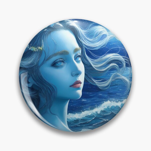 Item preview, Blue Starry Night Greek Sea Goddess Art #94 designed and sold by Scarlet Swan.