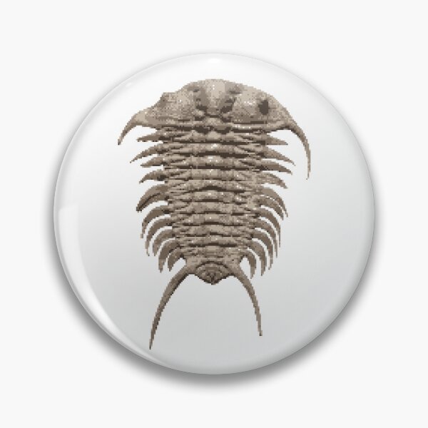 Item preview, Fossil trilobite pixel art designed and sold by PaleoInvert.