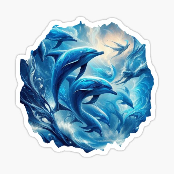 Item preview, Blue Dolphins  designed and sold by NostosArt.