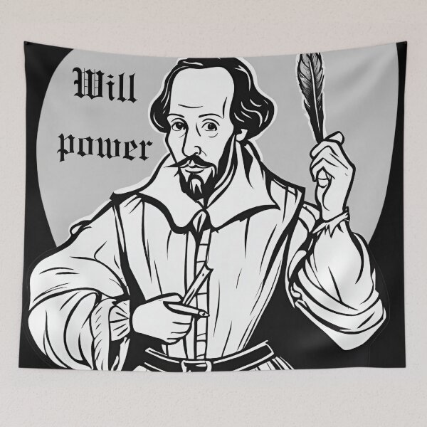 Item preview, Will Power - Funny Shakespeare, William Shakespeare, Shakespeare Pun designed and sold by abeautifulife.