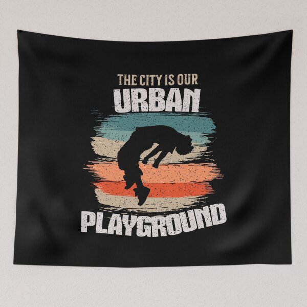Item preview,  The City Is Our Playground vintage style for men, kids Boys traceur freerunning designed and sold by HosvPrint .s.