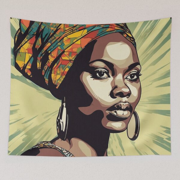 Item preview, Ayira Pop Art Portrait designed and sold by Yzakreativ.