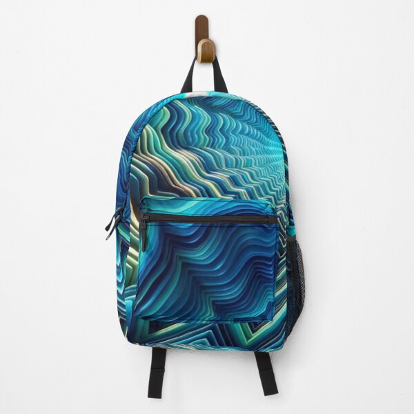 Item preview,  Futuristic Blue And Green Chevon Lines designed and sold by mymagicstoreus.