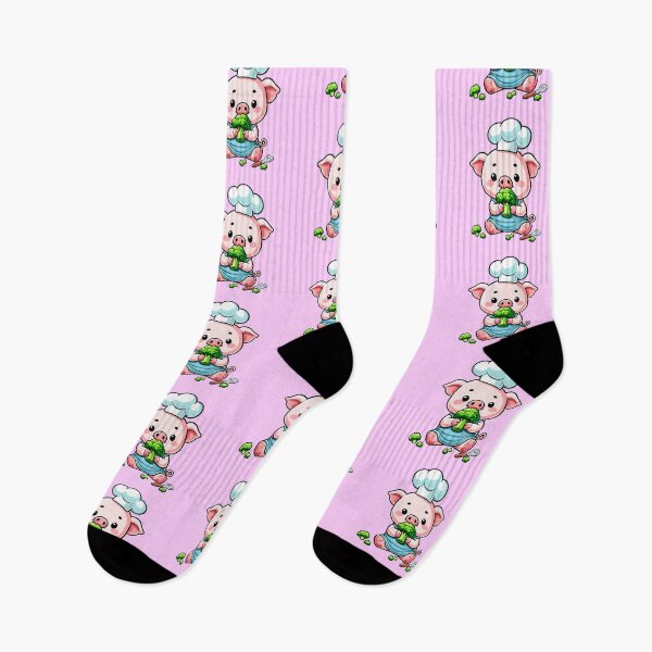 Item preview, Piglet Chef Eating Broccoli  designed and sold by Ghost on Toast.