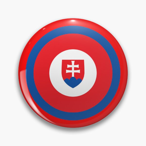Item preview, Slovakia Slovenský futbalový Retro red white and blue mod roundel designed and sold by ModSupporters.