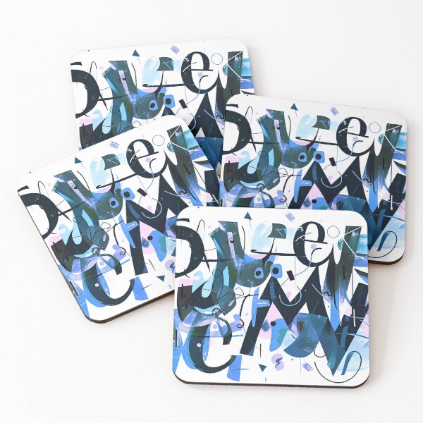 Item preview, Abstract letters in whimsical design designed and sold by randrdesign.