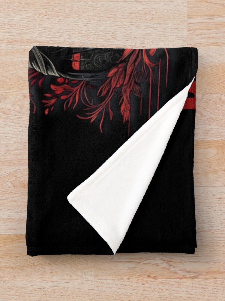 Thumbnail 3 of 6, Throw Blanket, Bushido Kat - The Samurai Feline Warrior Design designed and sold by bsilvia.