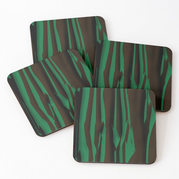 Item preview, 3D Jagged Brown and Mint Green Verticle Stripe Pattern designed and sold by TheRulerofEarth.