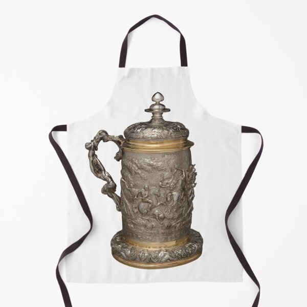 Item preview, Antique Silver and Gold Beer Mug with Baroque Scene designed and sold by gallofoto.