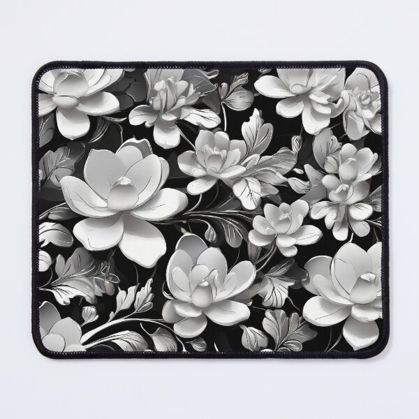 Item preview, Metallic Pattern: Flowers in silver metallic designed and sold by CreativeSparkzz.