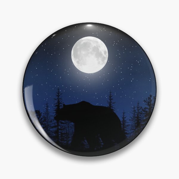 Item preview, grizzly bear on the full moon designed and sold by hyczycz.