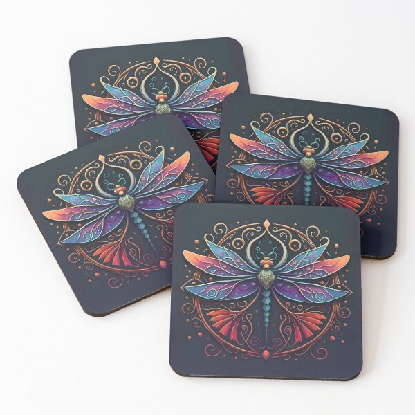 Item preview, Vibrant Stained Glass Dragonfly - Suncatcher designed and sold by DragonRealms.